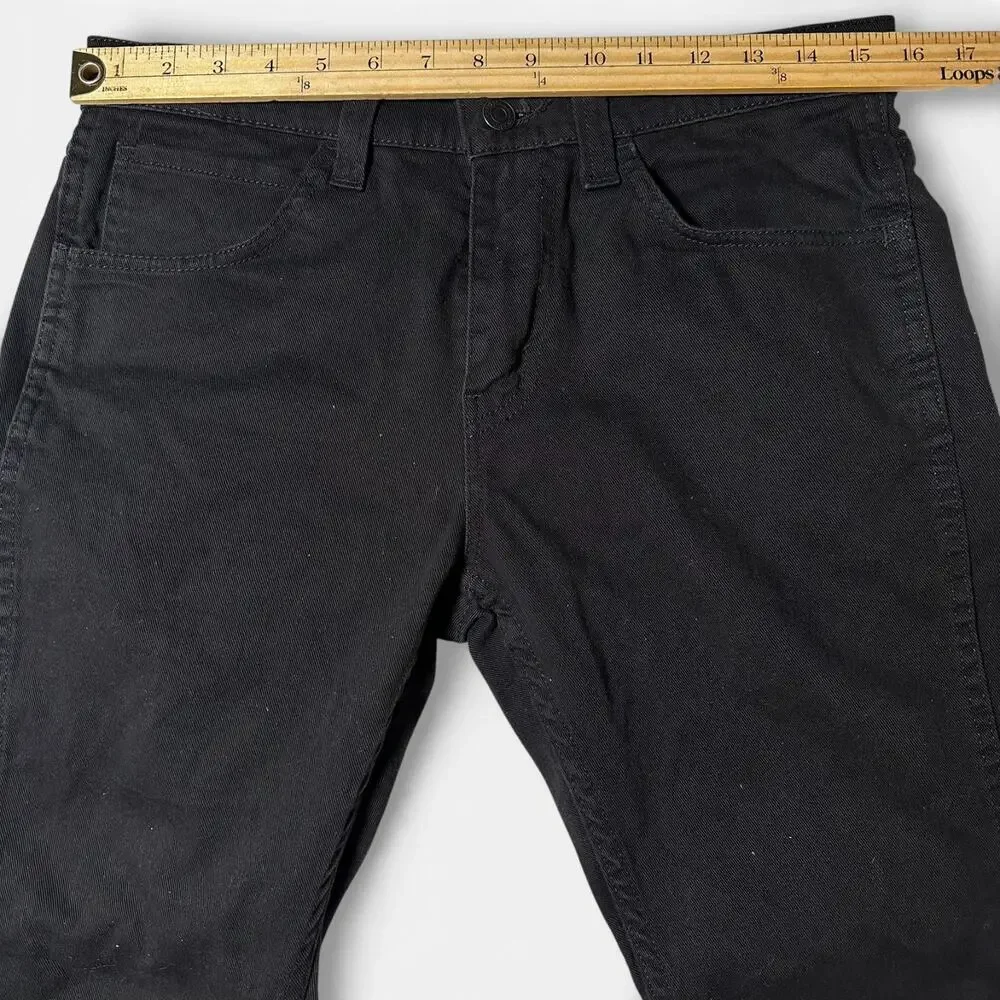 Levis 513 Slim Straight Jeans Mens Actual Size 31x32 Black Denim 80813-0006